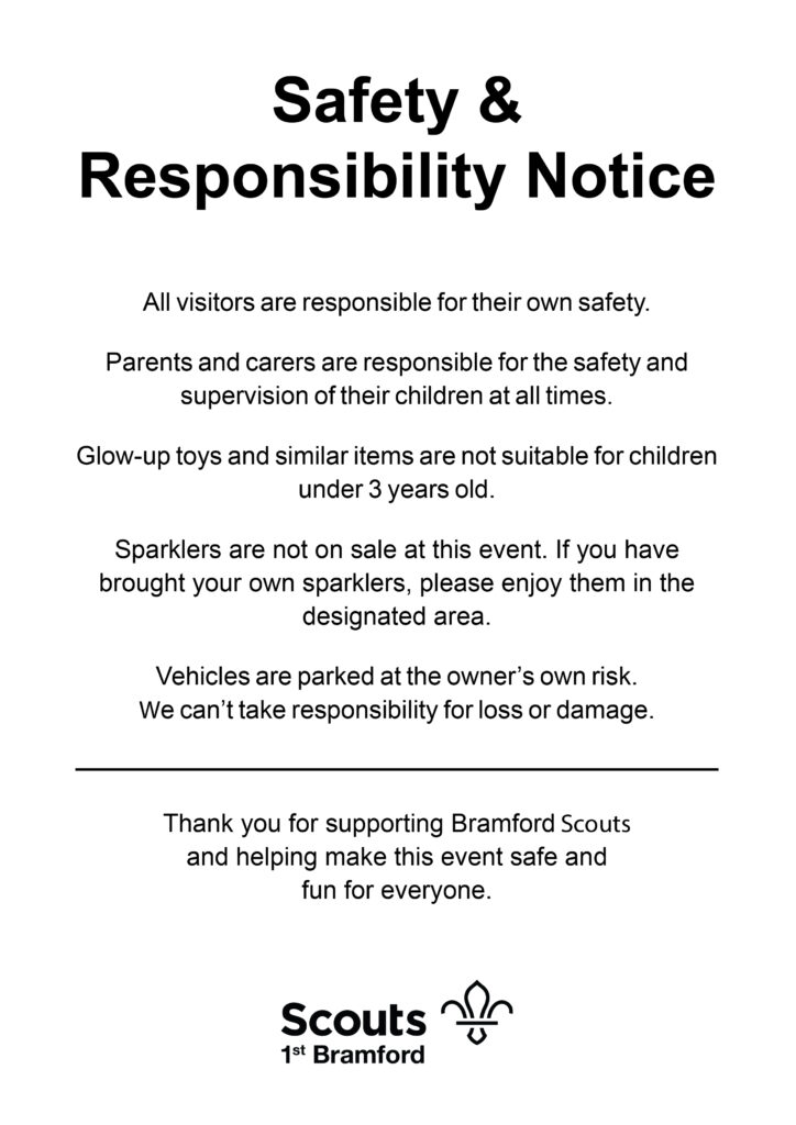 Fireworks safety notice